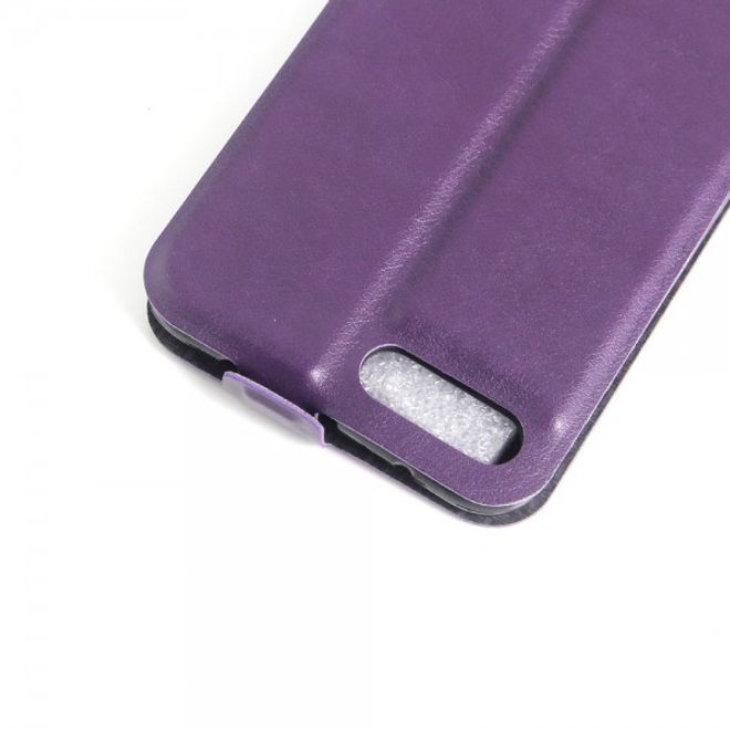 iPhone 8 Plus / 7 Plus Hülle - Leder Case - mit Kreditkartenslots - purpur