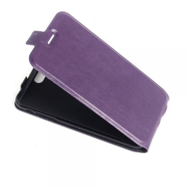 iPhone 8 Plus / 7 Plus Hülle - Leder Case - mit Kreditkartenslots - purpur