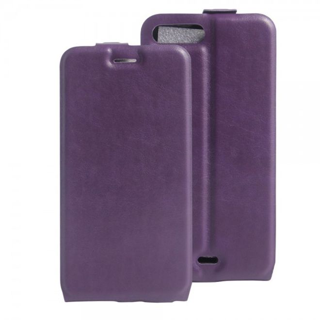 iPhone 8 Plus / 7 Plus Hülle - Leder Case - mit Kreditkartenslots - purpur
