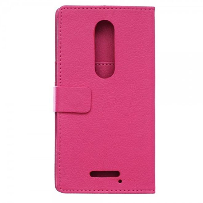 Handyhülle für Motorola Moto X Force - Case aus Leder - mit Litchitextur - rosa