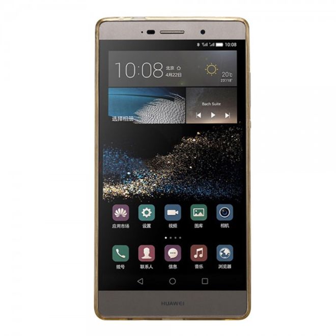 Huawei Ascend P8 Max Lenuo Lotto Series Dünnes, elastische Plastik Case Hülle - braun