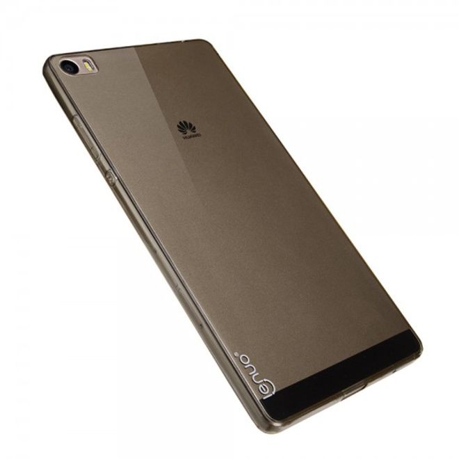 Huawei Ascend P8 Max Lenuo Lotto Series Dünnes, elastische Plastik Case Hülle - grau