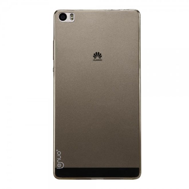 Huawei Ascend P8 Max Lenuo Lotto Series Dünnes, elastische Plastik Case Hülle - grau