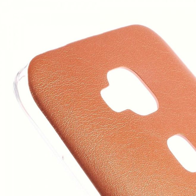 Huawei G8 Elastische Plastik Case Hülle mit lederartiger Oberfläche - orange