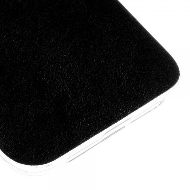 Huawei G8 Elastische Plastik Case Hülle mit lederartiger Oberfläche - schwarz