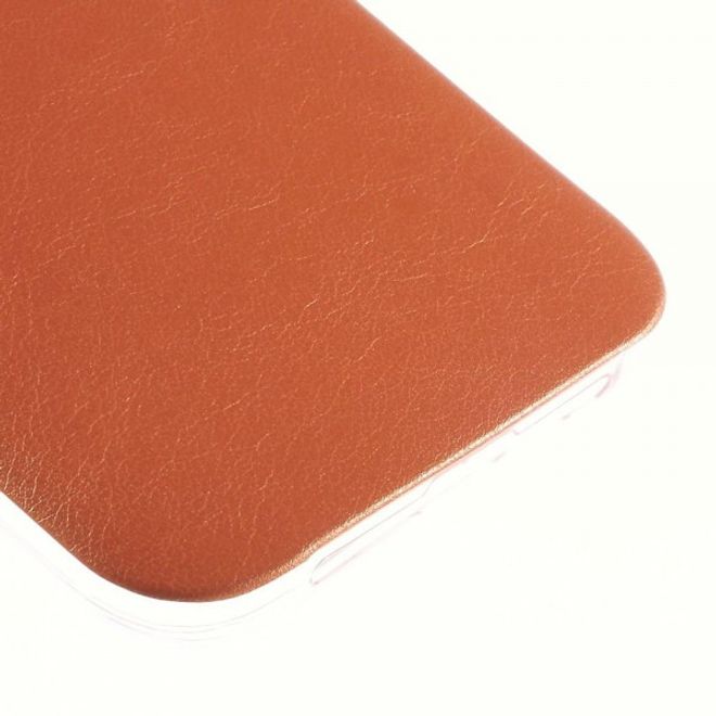 Huawei G8 Elastische Plastik Case Hülle mit lederartiger Oberfläche - orange