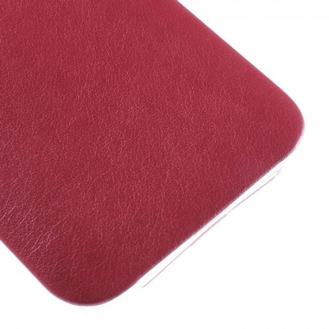 Huawei G8 Elastische Plastik Case Hülle mit lederartiger Oberfläche - rosa