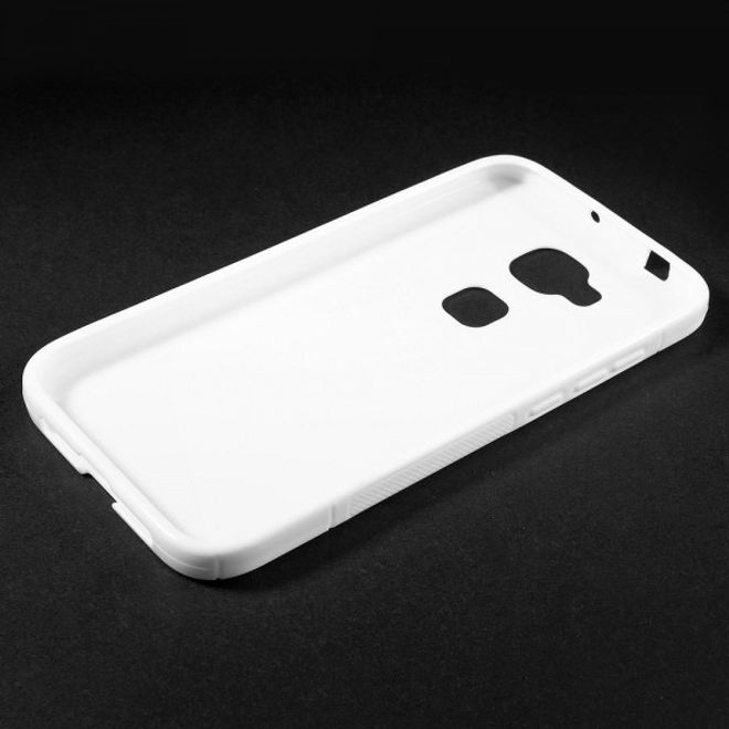 Huawei G8 Elastische Plastik Cover Hülle S-Shape - weiss