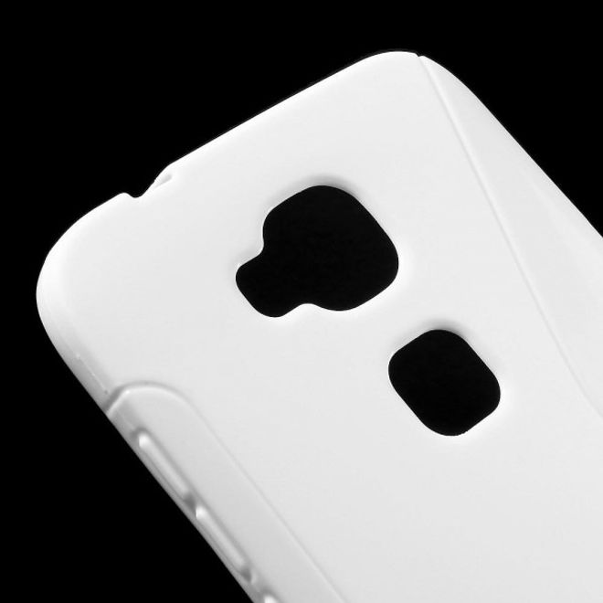 Huawei G8 Elastische Plastik Cover Hülle S-Shape - weiss