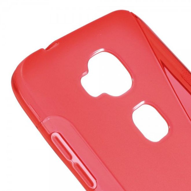 Huawei G8 Elastische Plastik Cover Hülle S-Shape - rot
