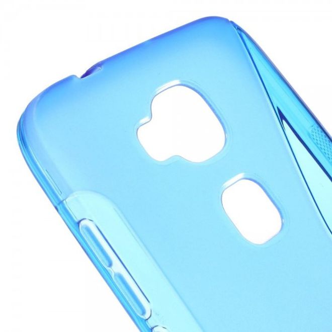 Huawei G8 Elastische Plastik Cover Hülle S-Shape - blau
