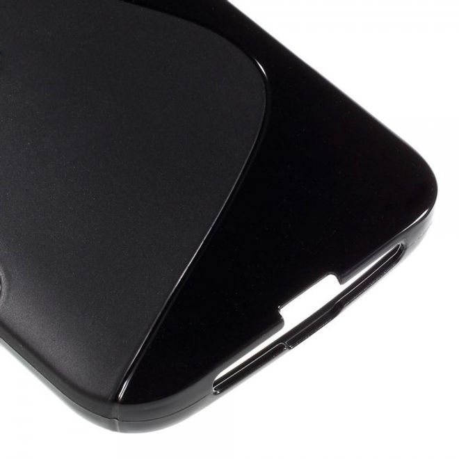Huawei G8 Elastische Plastik Cover Hülle S-Shape - schwarz