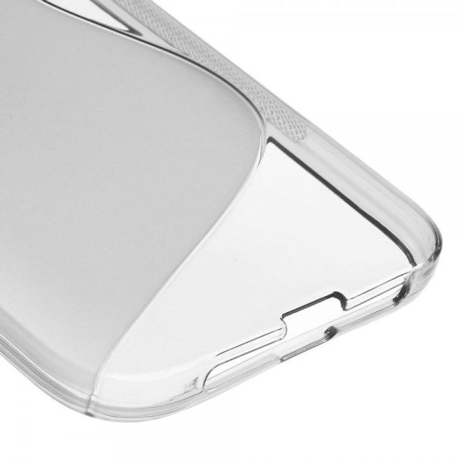 Huawei G8 Elastische Plastik Cover Hülle S-Shape - grau