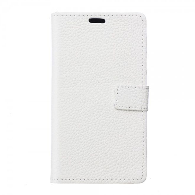 Huawei Honor 7i Echtleder Cover Hülle mit Kreditkartenslots - weiss