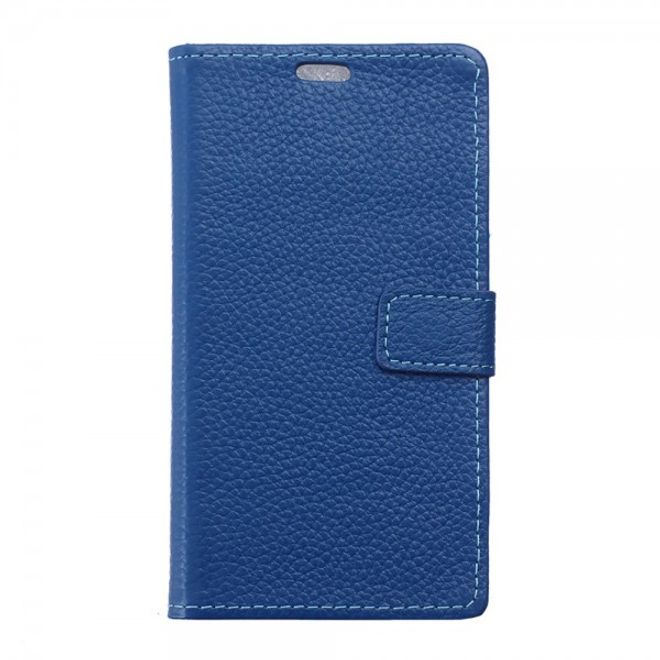 Huawei Honor 7i Echtleder Cover Hülle mit Kreditkartenslots - blau