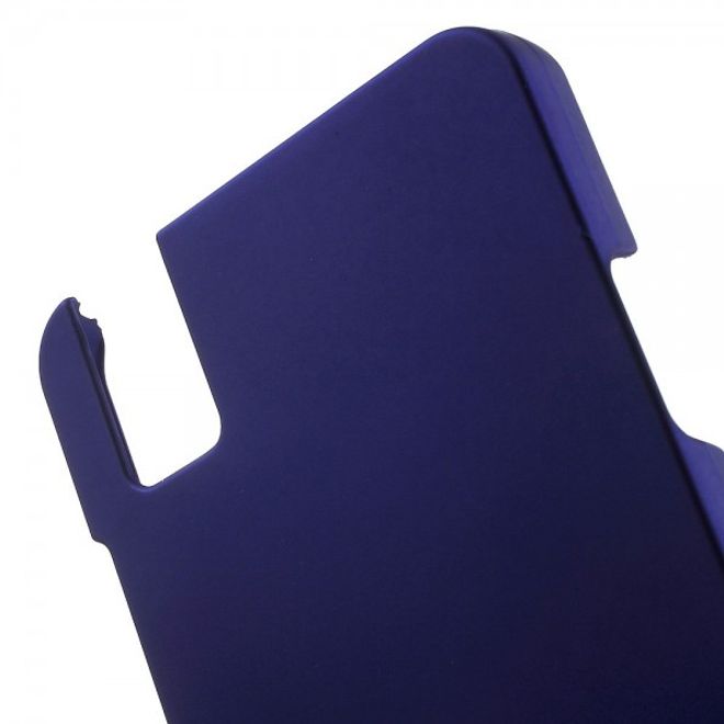 Huawei Honor 7i Gummierte Hart Plastik Hülle - dunkelblau