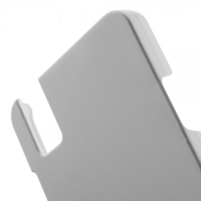 Huawei Honor 7i Gummierte Hart Plastik Hülle - weiss