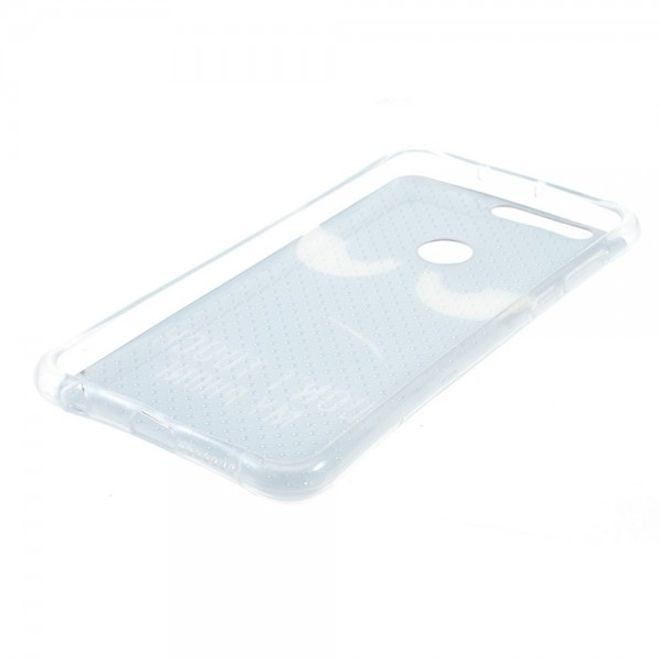 Huawei Honor 8 Elastische Plastik Case Gummihüll mit fiesem Gesicht und Spruch