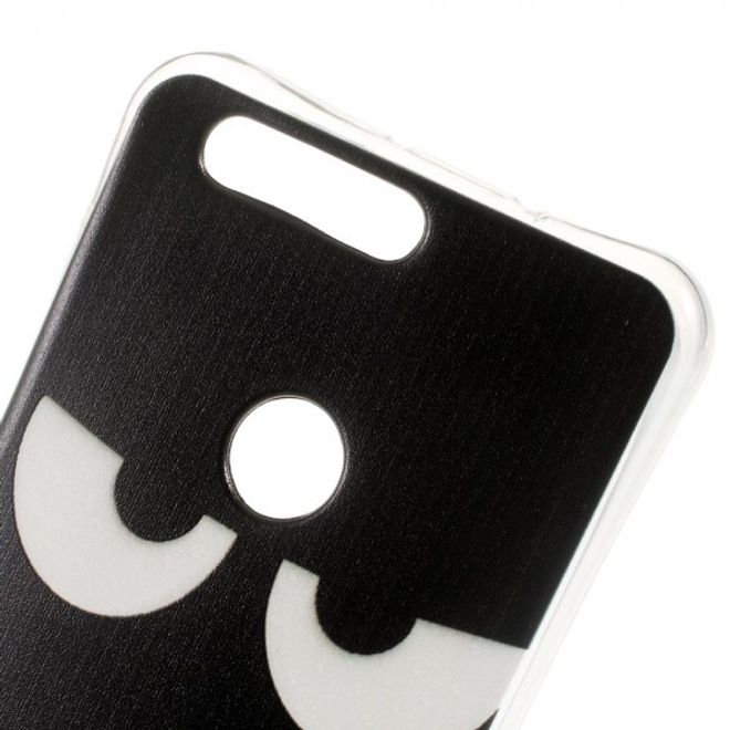 Huawei Honor 8 Elastische Plastik Case Gummihüll mit fiesem Gesicht und Spruch