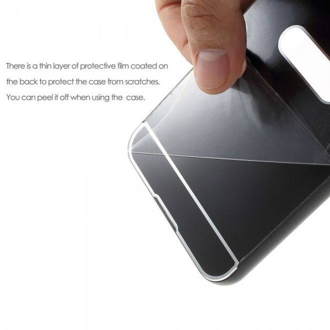 Huawei Honor 8 Handyhülle - Case aus Plastik - aufschiebbar - silber