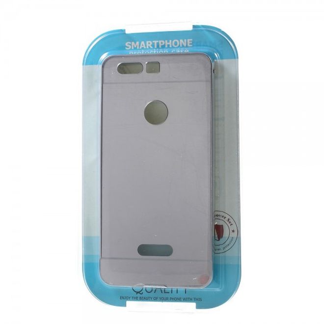 Huawei Honor 8 Handyhülle - Case aus Plastik - aufschiebbar - silber