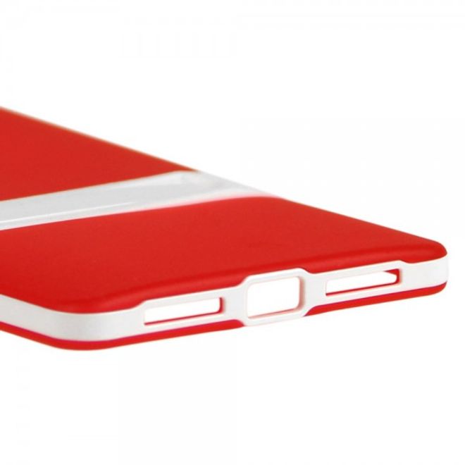 Huawei Mate 8 Elastische Plastik Cover Case Hülle mit Kickstand von Hat Prince - rot