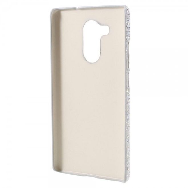 Huawei Mate 8 Glitzernde Hart Plastik Cover Case Hülle - silber