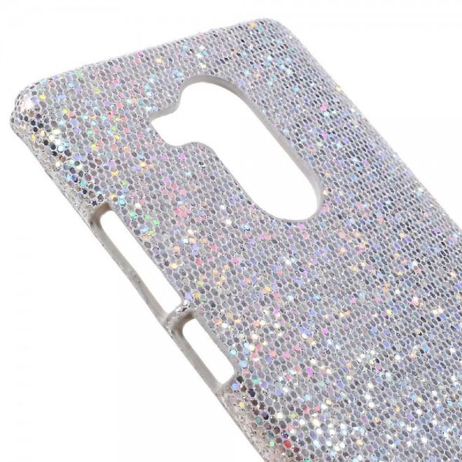 Huawei Mate 8 Glitzernde Hart Plastik Cover Case Hülle - silber