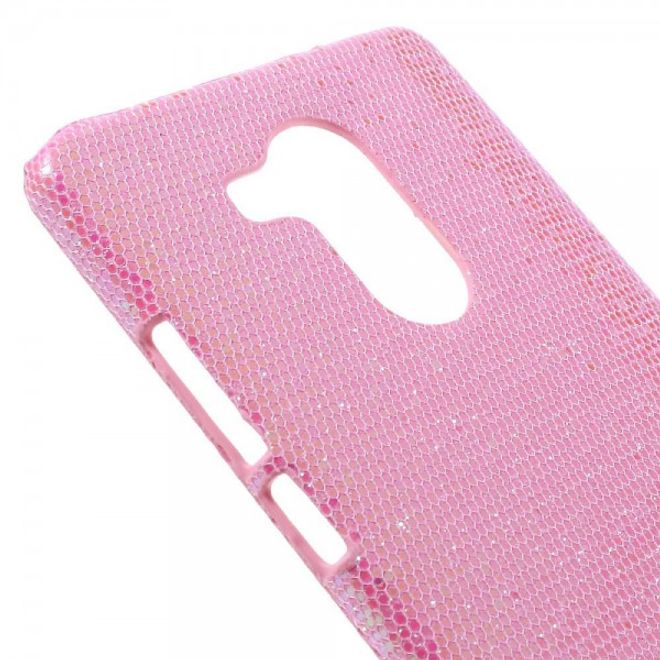 Huawei Mate 8 Glitzernde Hart Plastik Cover Case Hülle - pink