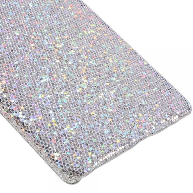 Huawei Mate 8 Glitzernde Hart Plastik Cover Case Hülle - silber