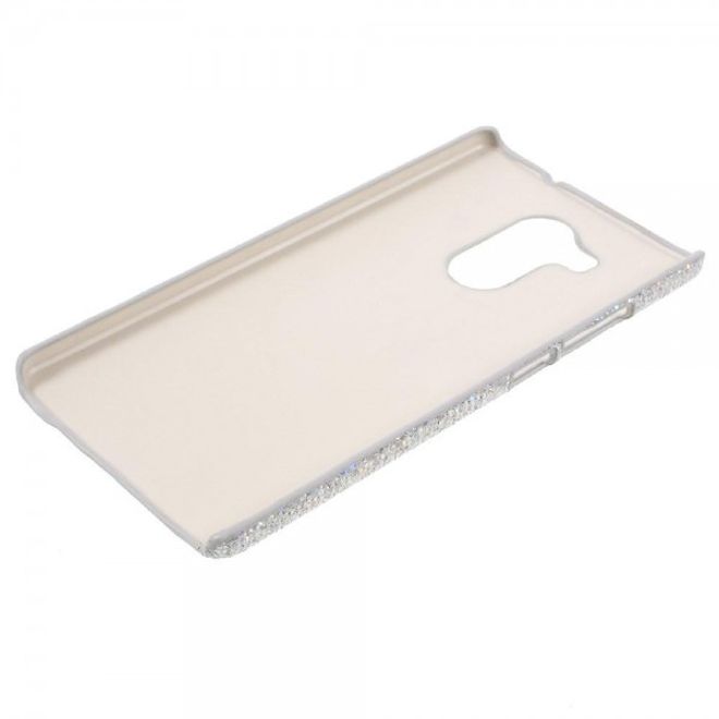 Huawei Mate 8 Glitzernde Hart Plastik Cover Case Hülle - silber