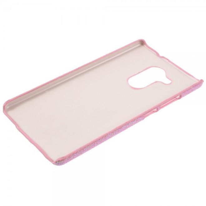 Huawei Mate 8 Glitzernde Hart Plastik Cover Case Hülle - pink