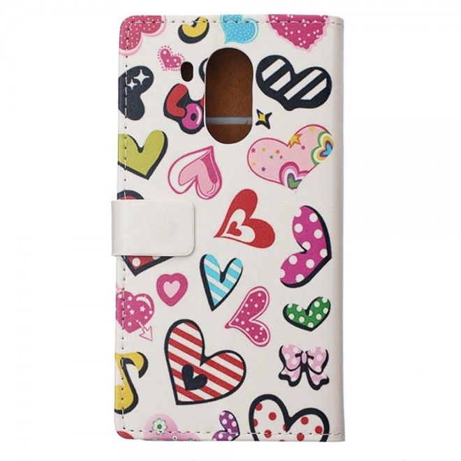 Huawei Mate 8 Leder Case Handy Hülle mit Cartoon Herzen
