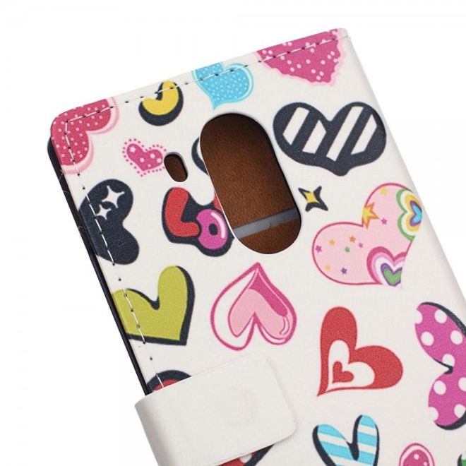 Huawei Mate 8 Leder Case Handy Hülle mit Cartoon Herzen