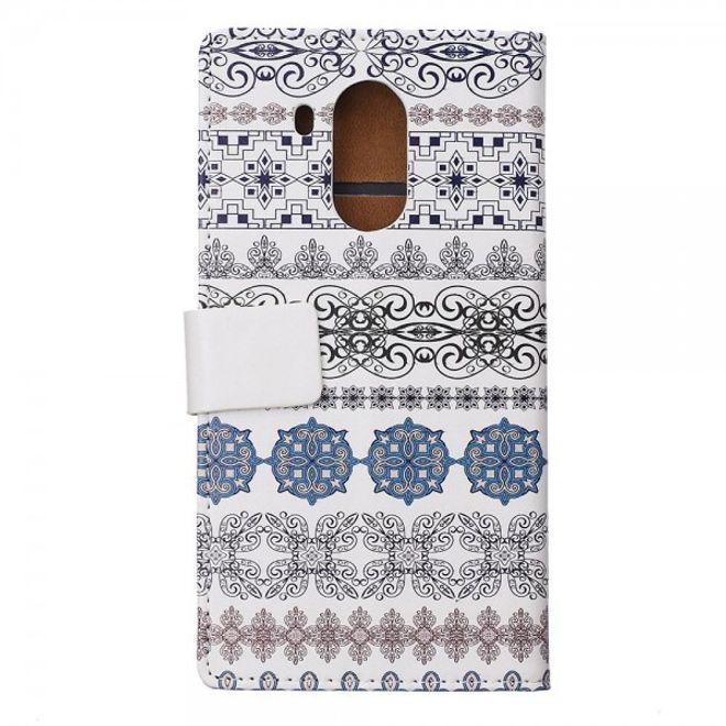 Huawei Mate 8 Leder Case Handy Hülle mit klassischem Blumenmuster