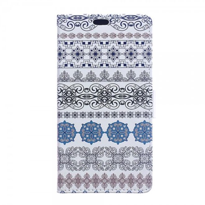 Huawei Mate 8 Leder Case Handy Hülle mit klassischem Blumenmuster