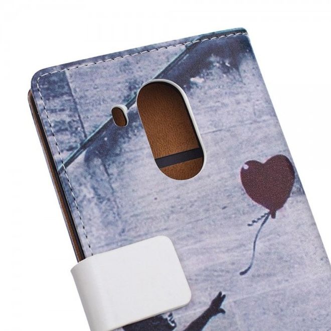 Huawei Mate 8 Leder Case Handy Hülle mit Mädchen und fliegendem Ballon