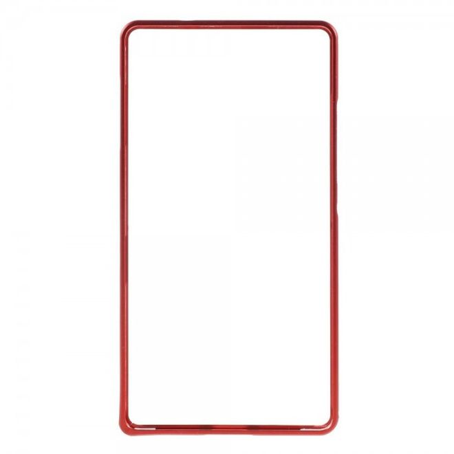 Huawei Mate 8 Metall Bumper Case mit kleinem Buckel - rot