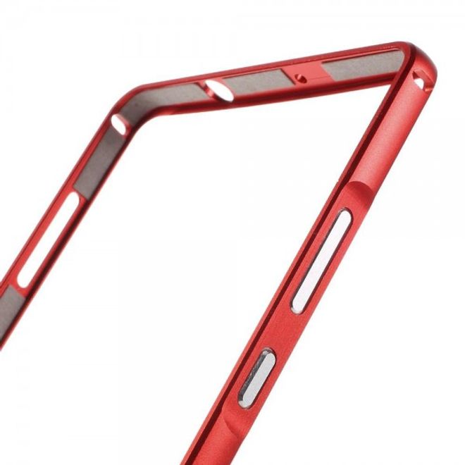 Huawei Mate 8 Metall Bumper Case mit kleinem Buckel - rot