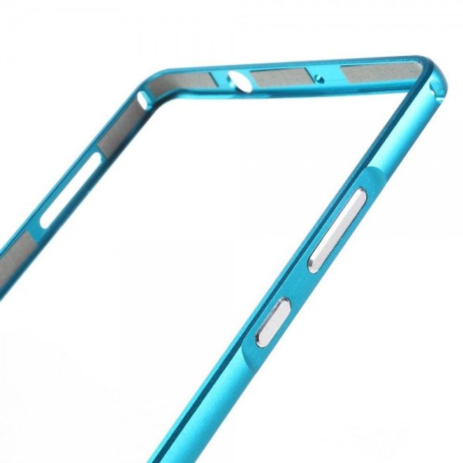 Huawei Mate 8 Metall Bumper Case mit kleinem Buckel - hellblau