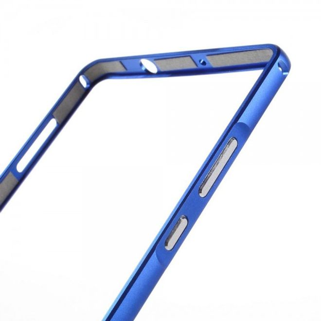 Huawei Mate 8 Metall Bumper Case mit kleinem Buckel - dunkelblau