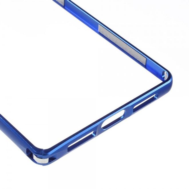 Huawei Mate 8 Metall Bumper Case mit kleinem Buckel - dunkelblau