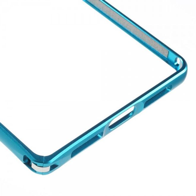 Huawei Mate 8 Metall Bumper Case mit kleinem Buckel - hellblau