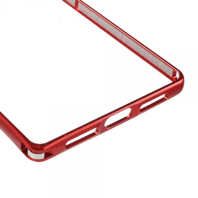 Huawei Mate 8 Metall Bumper Case mit kleinem Buckel - rot