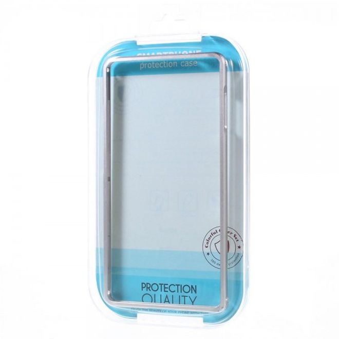 Huawei Mate 8 Metall Bumper Case mit kleinem Buckel - silber