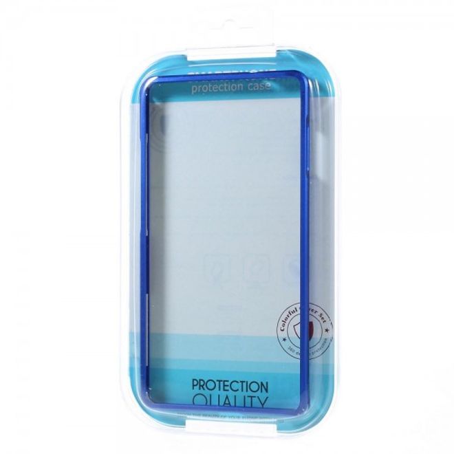 Huawei Mate 8 Metall Bumper Case mit kleinem Buckel - dunkelblau