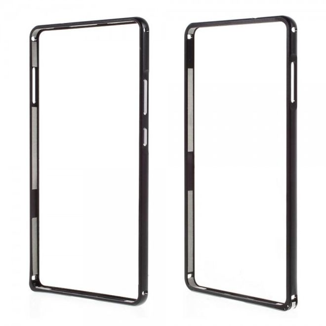 Huawei Mate 8 Metall Bumper Case mit kleinem Buckel - schwarz