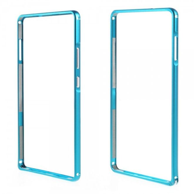 Huawei Mate 8 Metall Bumper Case mit kleinem Buckel - hellblau