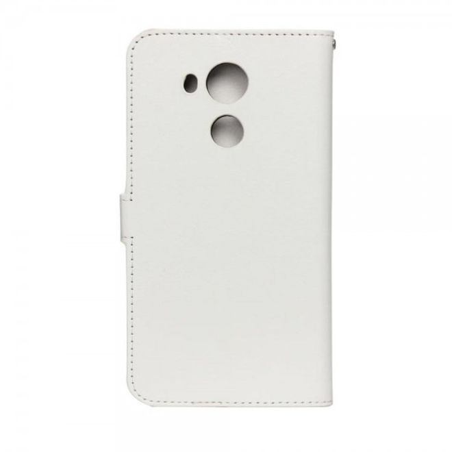 Huawei Mate 8 Modische Crazy Horse Leder Case Handyhülle mit Standfunktion - weiss