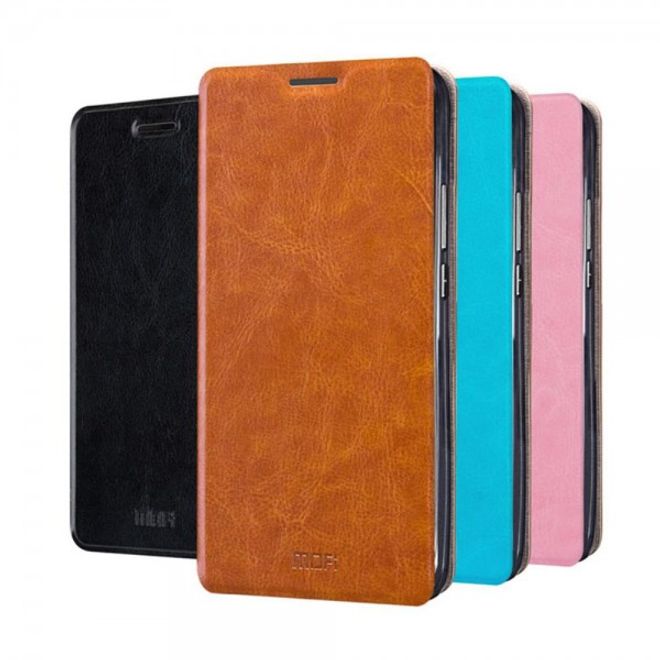 Huawei Mate 8 MOFI Rui Series Ultradünne Leder Case Handyhülle mit Standfunktion - blau